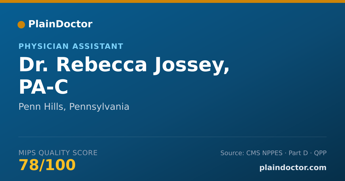 Shareable card for Rebecca Jossey, PA-C - Physician Assistant, Penn Hills, PA