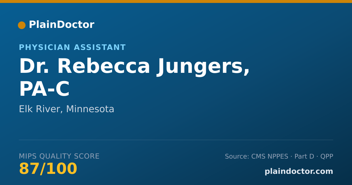 Shareable card for Rebecca Jungers, PA-C - Physician Assistant, Elk River, MN