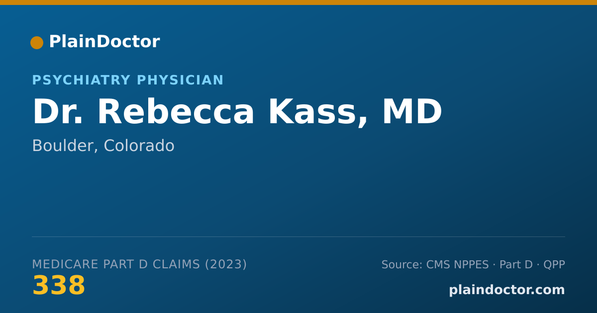 Shareable card for Rebecca Kass, MD - Psychiatry Physician, Boulder, CO