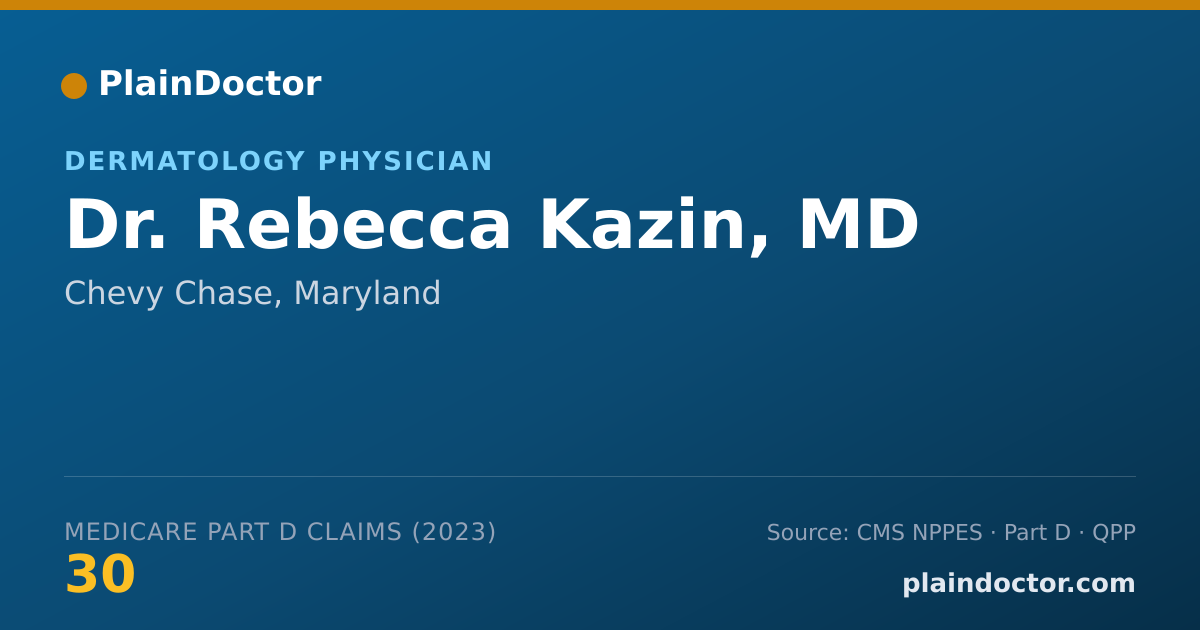 Shareable card for Rebecca Kazin, MD - Dermatology Physician, Chevy Chase, MD