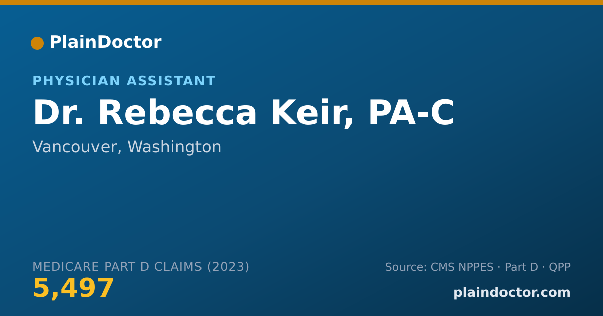 Shareable card for Rebecca Keir, PA-C - Physician Assistant, Vancouver, WA
