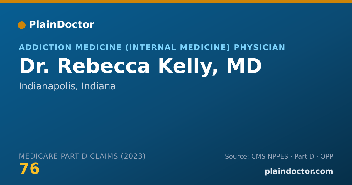 Shareable card for Rebecca Kelly, MD - Addiction Medicine (Internal Medicine) Physician, Indianapolis, IN