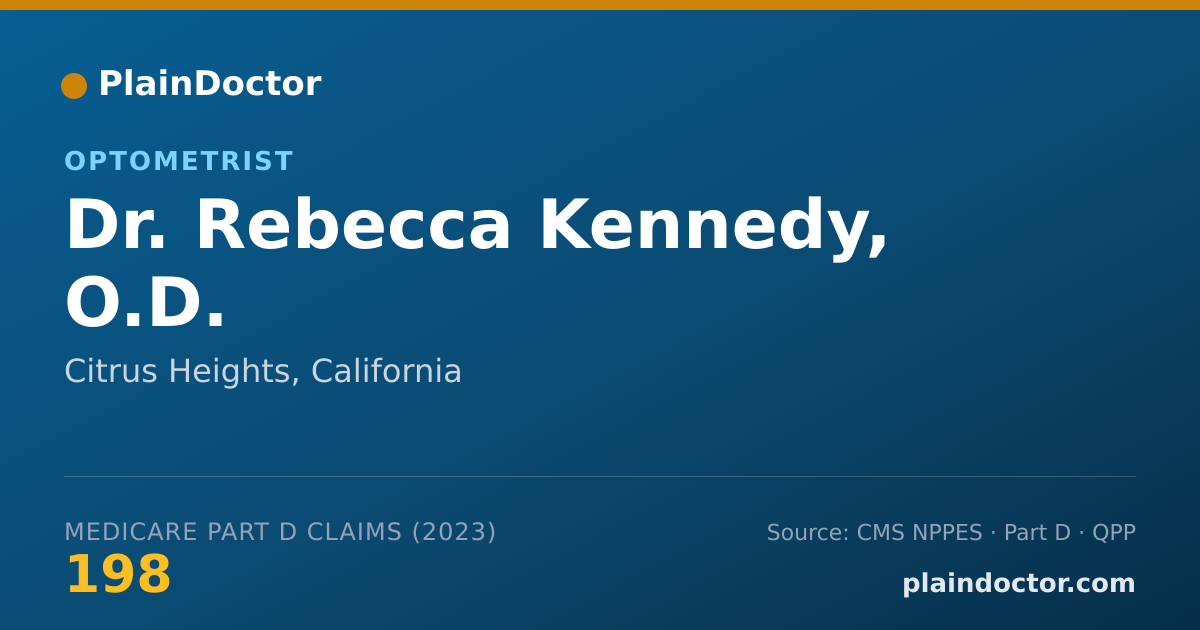 Shareable card for Rebecca Kennedy, O.D. - Optometrist, Citrus Heights, CA