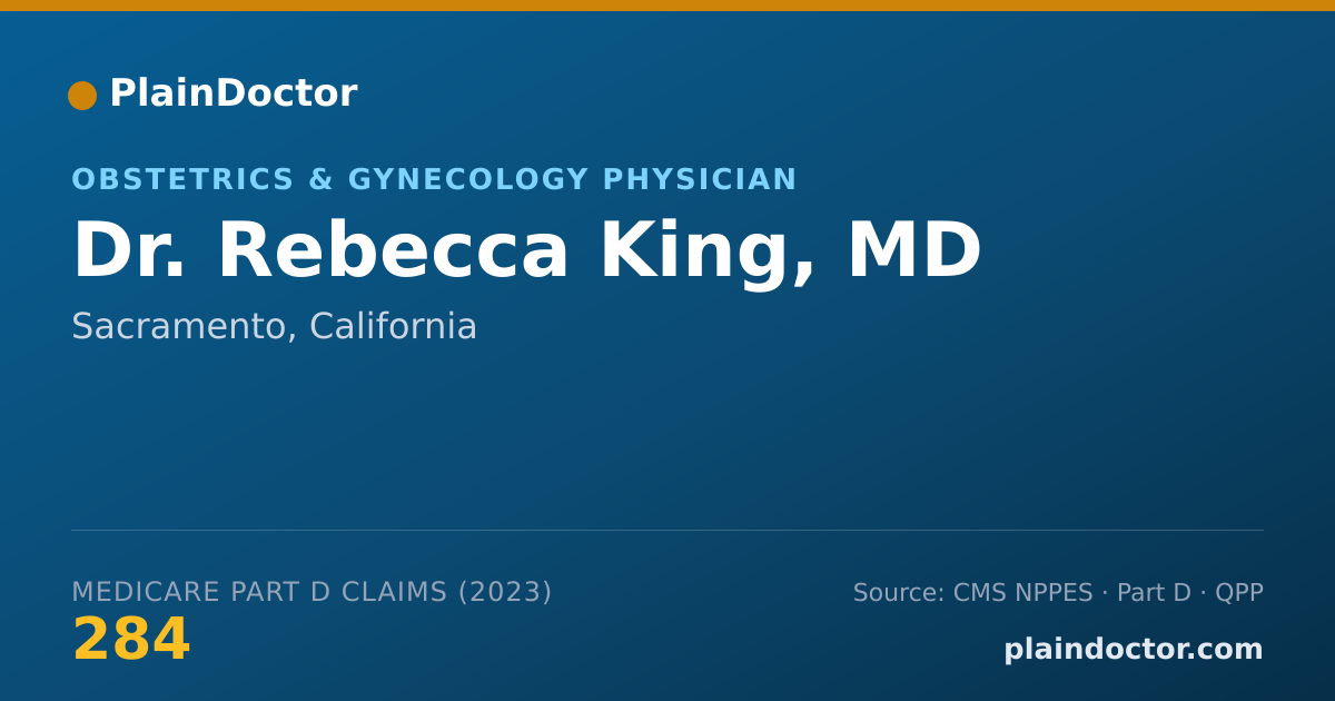 Shareable card for Rebecca King, MD - Obstetrics & Gynecology Physician, Sacramento, CA
