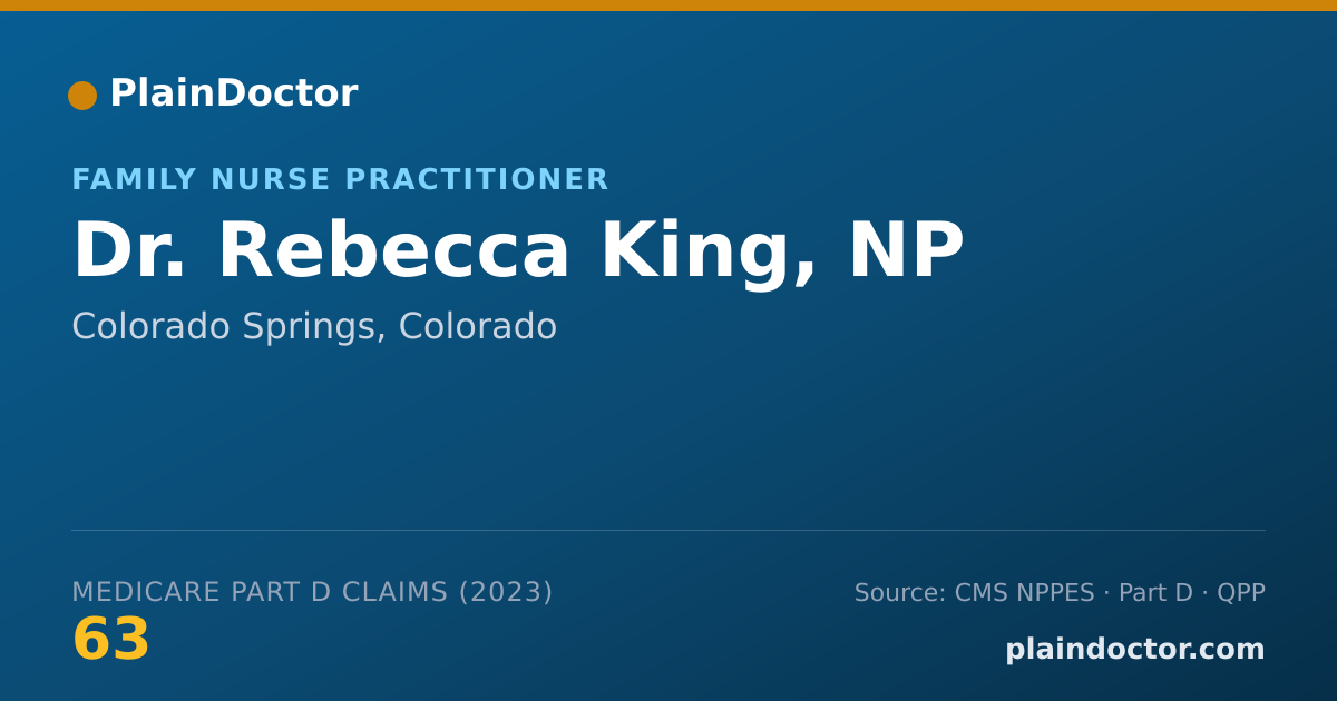 Shareable card for Rebecca King, NP - Family Nurse Practitioner, Colorado Springs, CO