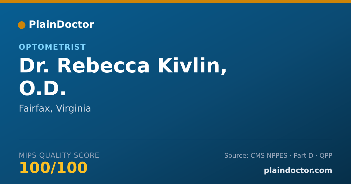 Shareable card for Rebecca Kivlin, O.D. - Optometrist, Fairfax, VA