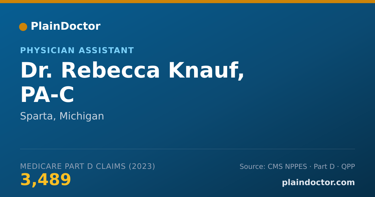 Shareable card for Rebecca Knauf, PA-C - Physician Assistant, Sparta, MI