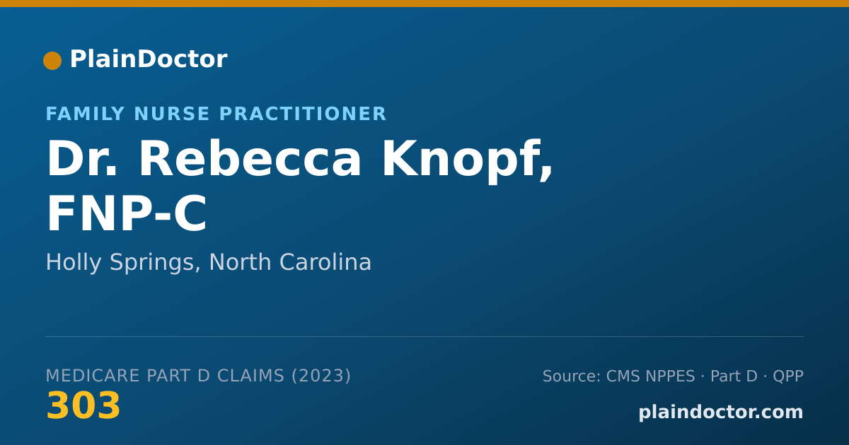 Shareable card for Rebecca Knopf, FNP-C - Family Nurse Practitioner, Holly Springs, NC