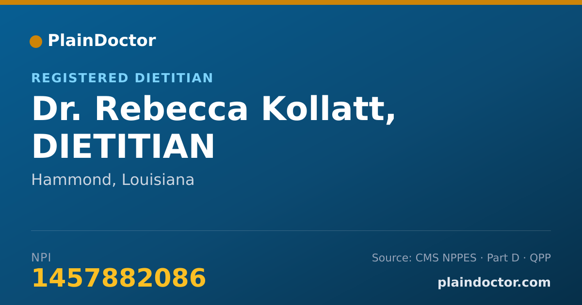 Shareable card for Rebecca Kollatt, DIETITIAN - Registered Dietitian, Hammond, LA