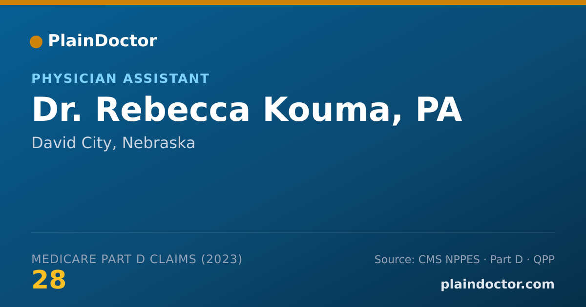 Shareable card for Rebecca Kouma, PA - Physician Assistant, David City, NE