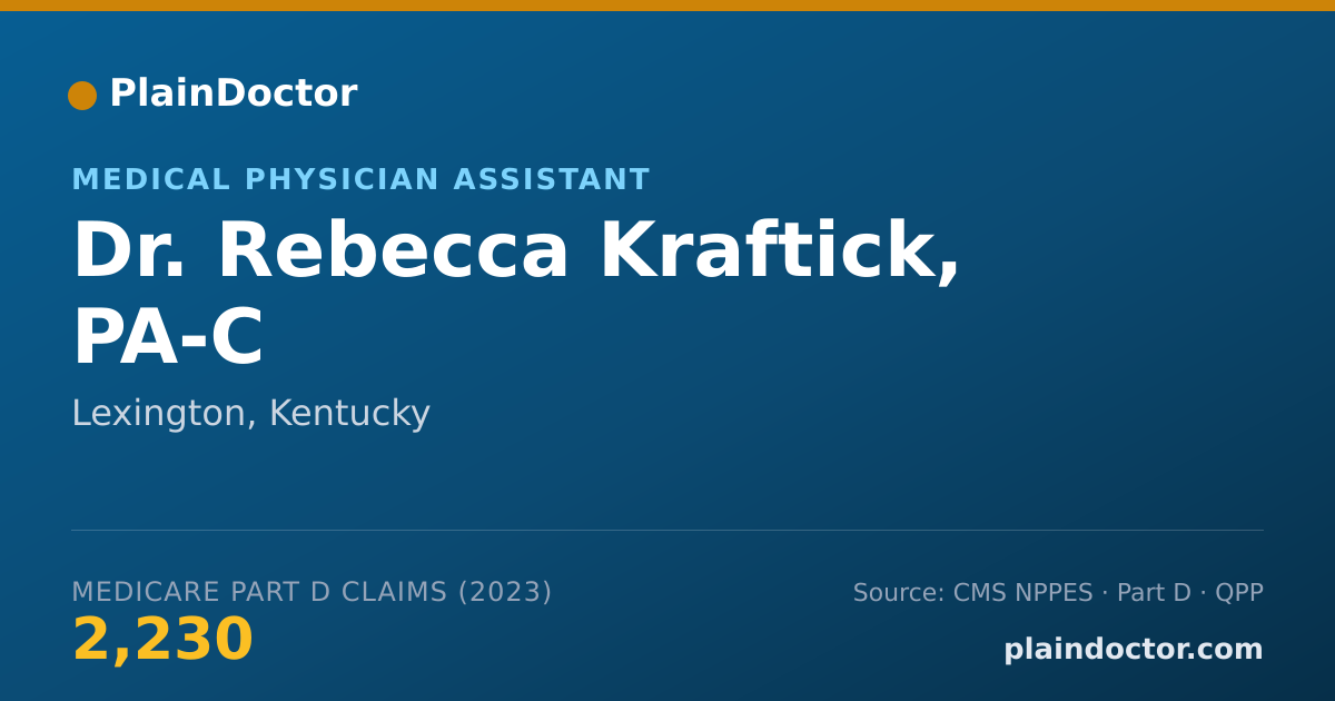 Shareable card for Rebecca Kraftick, PA-C - Medical Physician Assistant, Lexington, KY