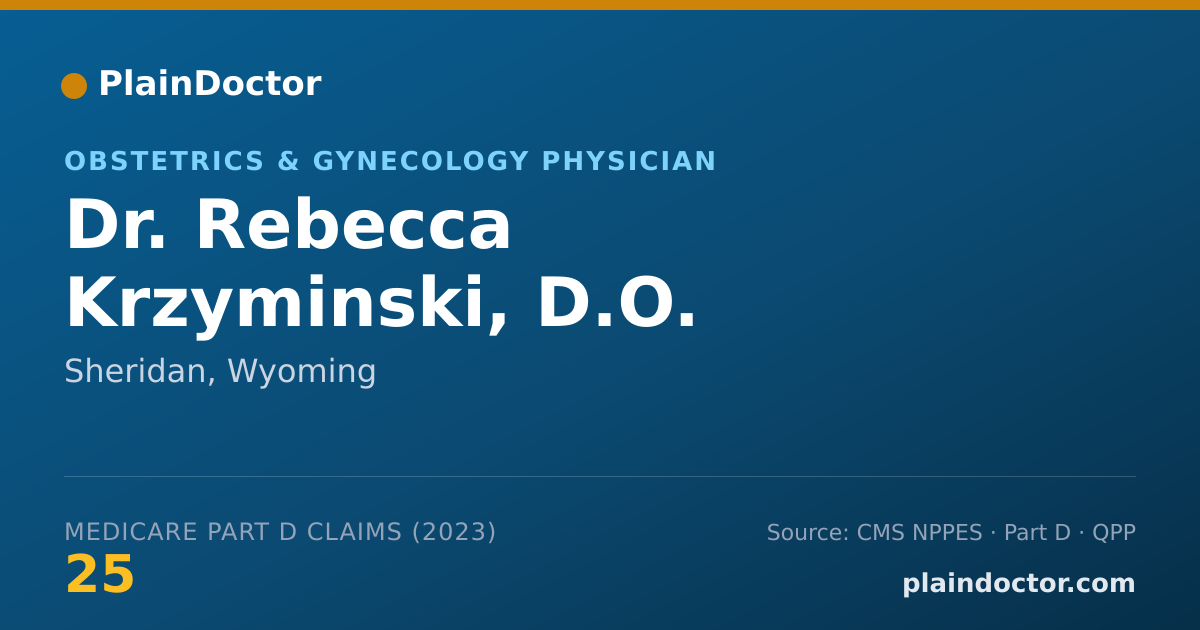 Shareable card for Rebecca Krzyminski, D.O. - Obstetrics & Gynecology Physician, Sheridan, WY