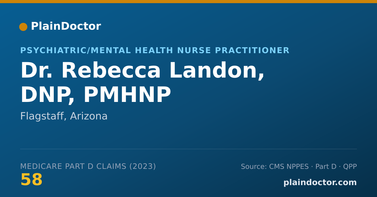 Shareable card for Rebecca Landon, DNP, PMHNP - Psychiatric/Mental Health Nurse Practitioner, Flagstaff, AZ