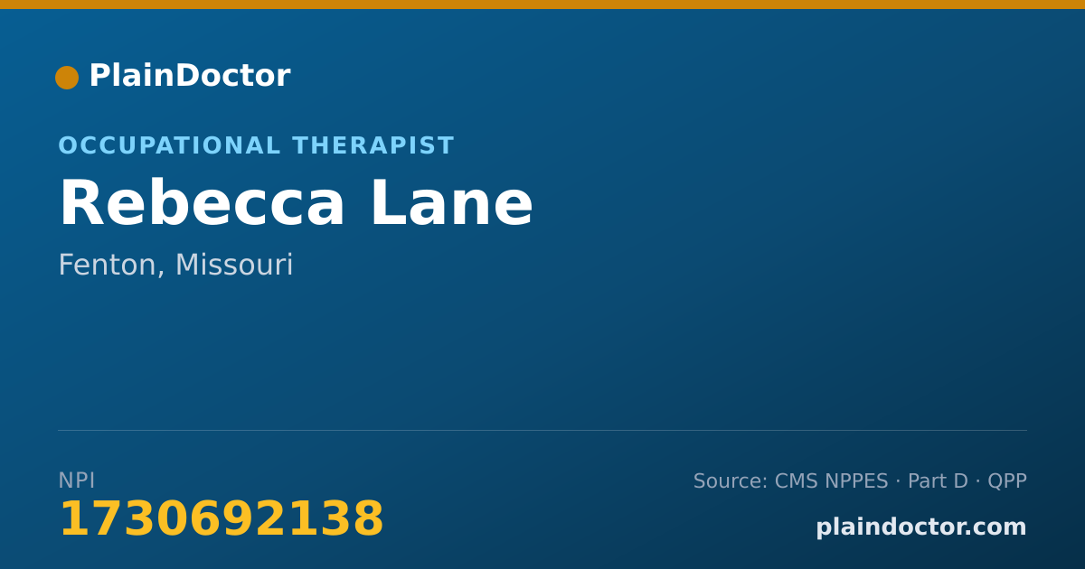 Shareable card for Rebecca Lane - Occupational Therapist, Fenton, MO
