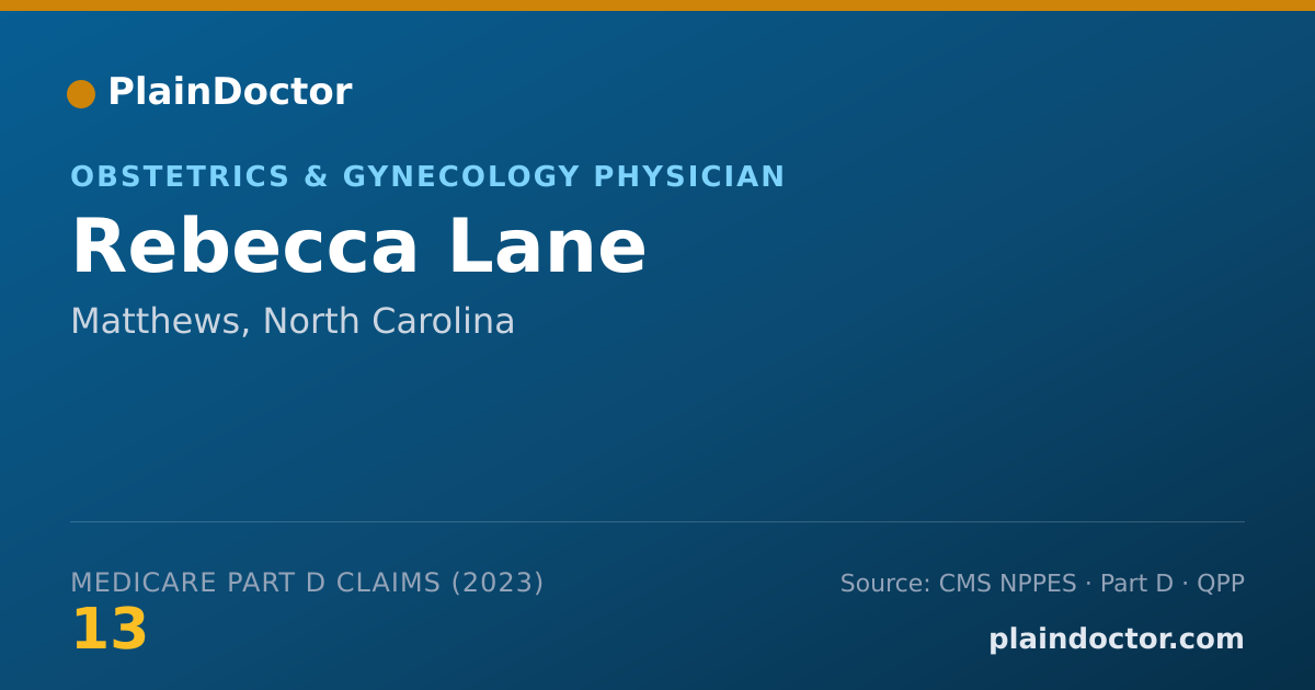 Shareable card for Rebecca Lane - Obstetrics & Gynecology Physician, Matthews, NC