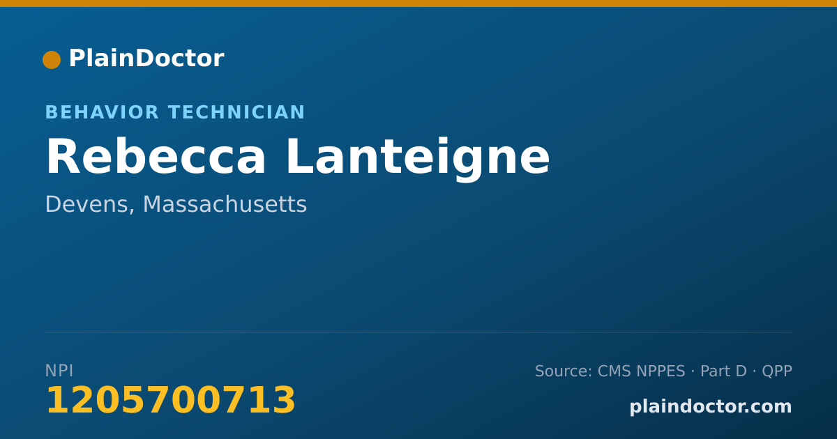 Shareable card for Rebecca Lanteigne - Behavior Technician, Devens, MA
