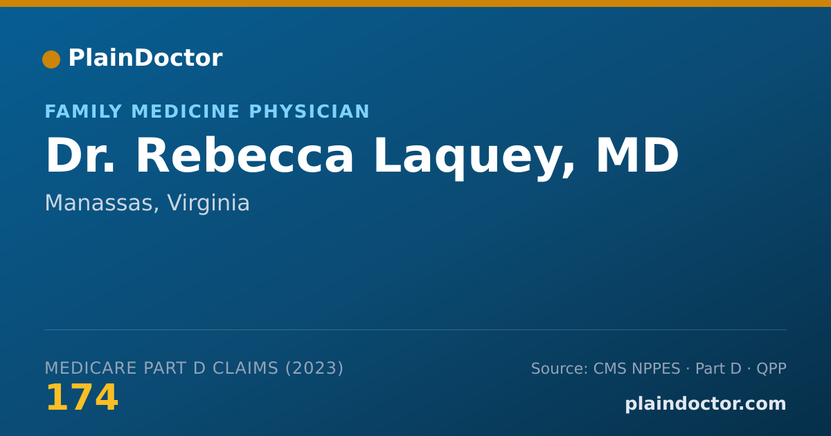 Shareable card for Rebecca Laquey, MD - Family Medicine Physician, Manassas, VA