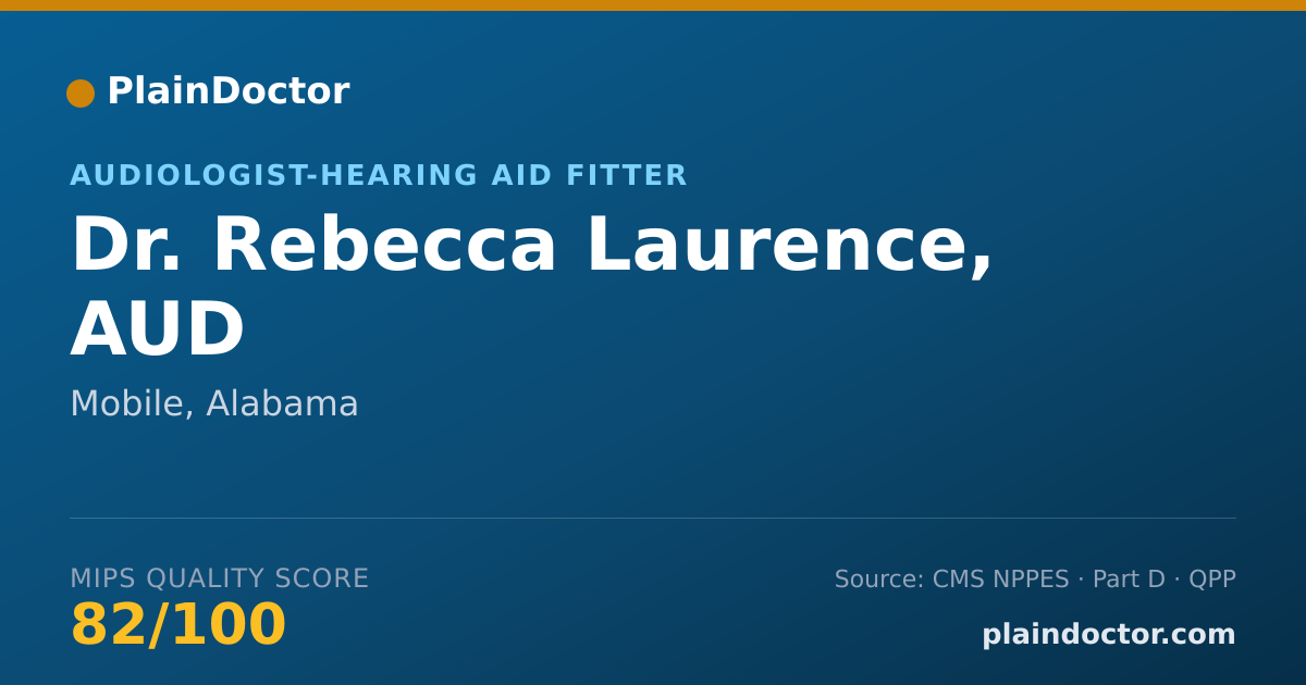 Shareable card for Rebecca Laurence, AUD - Audiologist-Hearing Aid Fitter, Mobile, AL