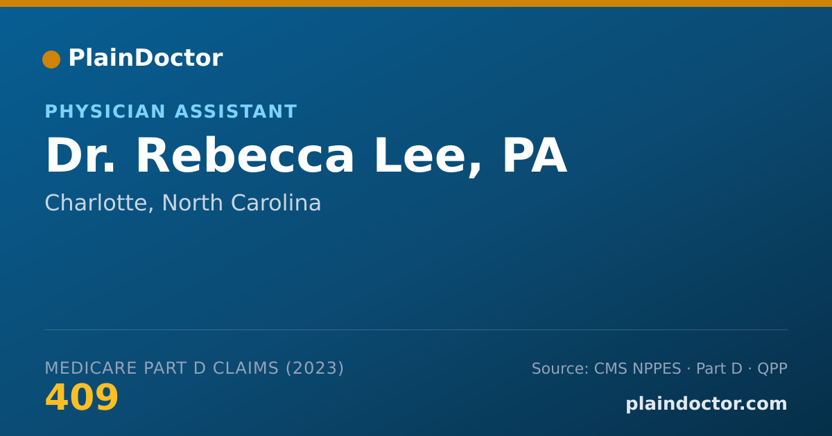 Shareable card for Rebecca Lee, PA - Physician Assistant, Charlotte, NC