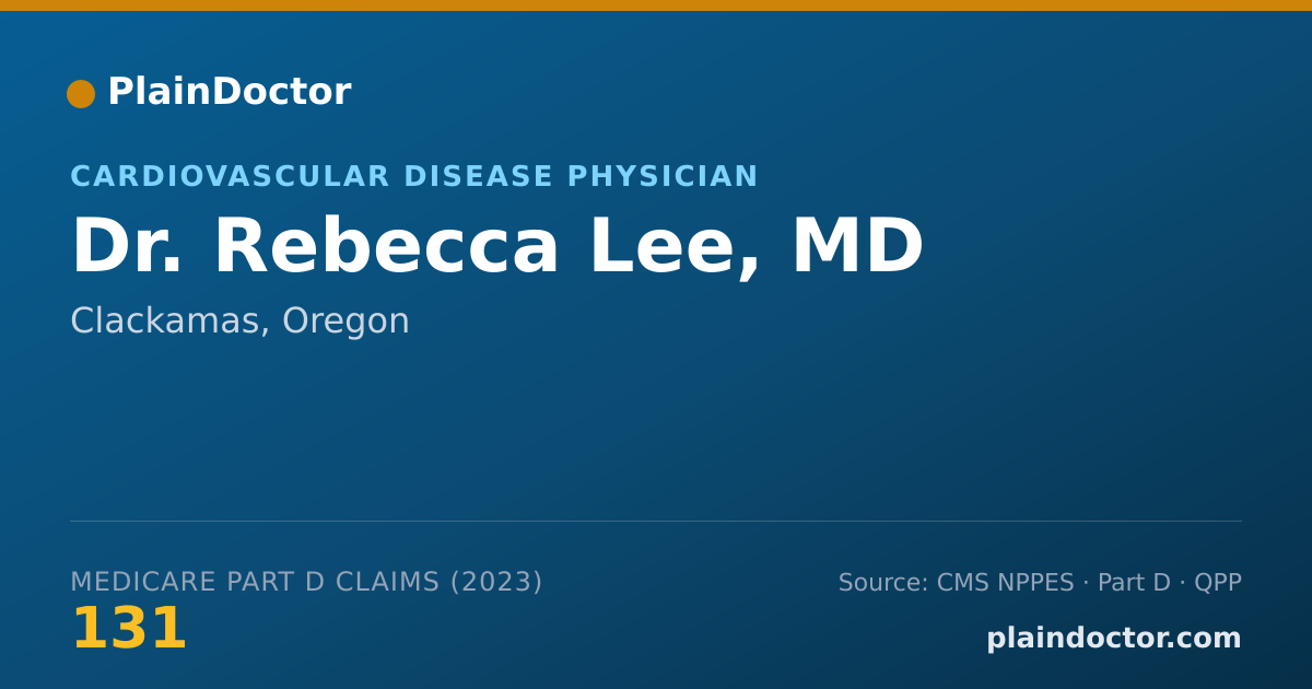 Shareable card for Rebecca Lee, MD - Cardiovascular Disease Physician, Clackamas, OR
