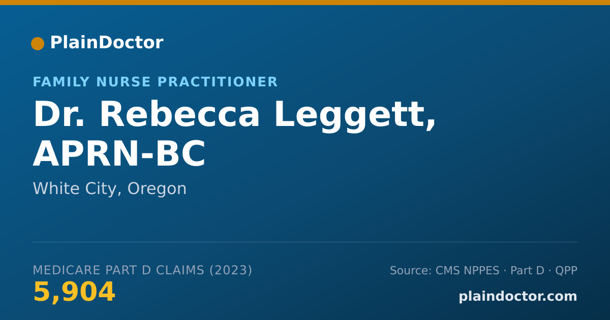 Shareable card for Rebecca Leggett, APRN-BC - Family Nurse Practitioner, White City, OR
