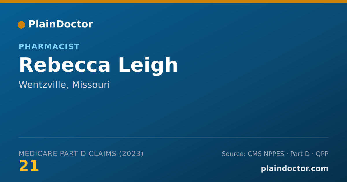 Shareable card for Rebecca Leigh - Pharmacist, Wentzville, MO