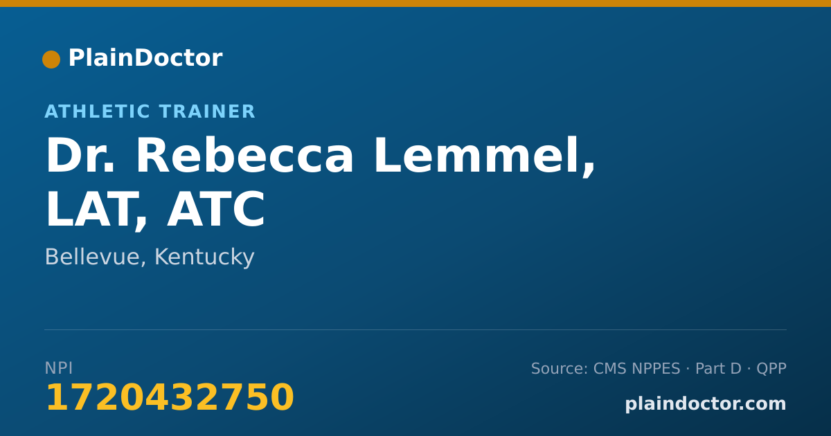 Shareable card for Rebecca Lemmel, LAT, ATC - Athletic Trainer, Bellevue, KY