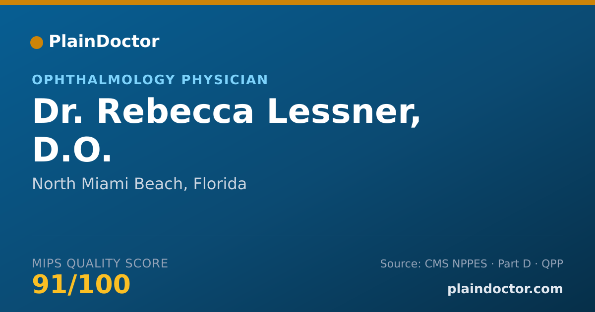 Shareable card for Rebecca Lessner, D.O. - Ophthalmology Physician, North Miami Beach, FL