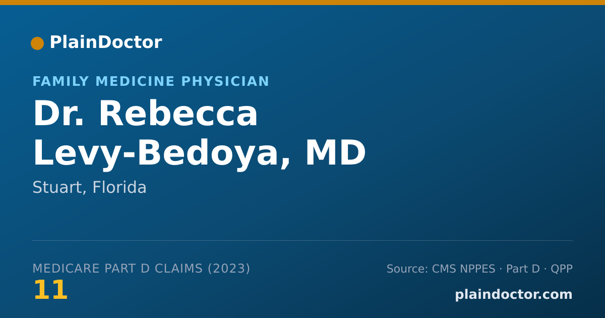 Shareable card for Rebecca Levy-Bedoya, MD - Family Medicine Physician, Stuart, FL