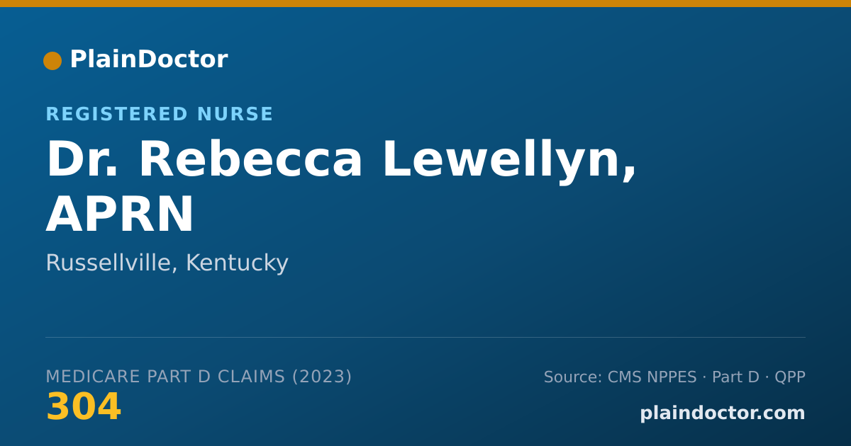 Shareable card for Rebecca Lewellyn, APRN - Registered Nurse, Russellville, KY