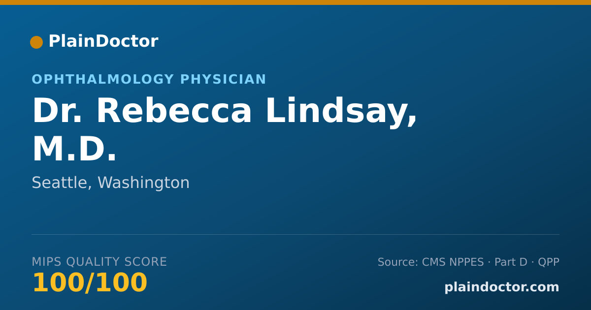 Shareable card for Rebecca Lindsay, M.D. - Ophthalmology Physician, Seattle, WA