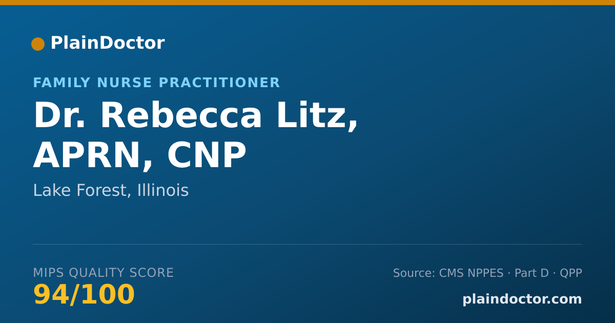 Shareable card for Rebecca Litz, APRN, CNP - Family Nurse Practitioner, Lake Forest, IL