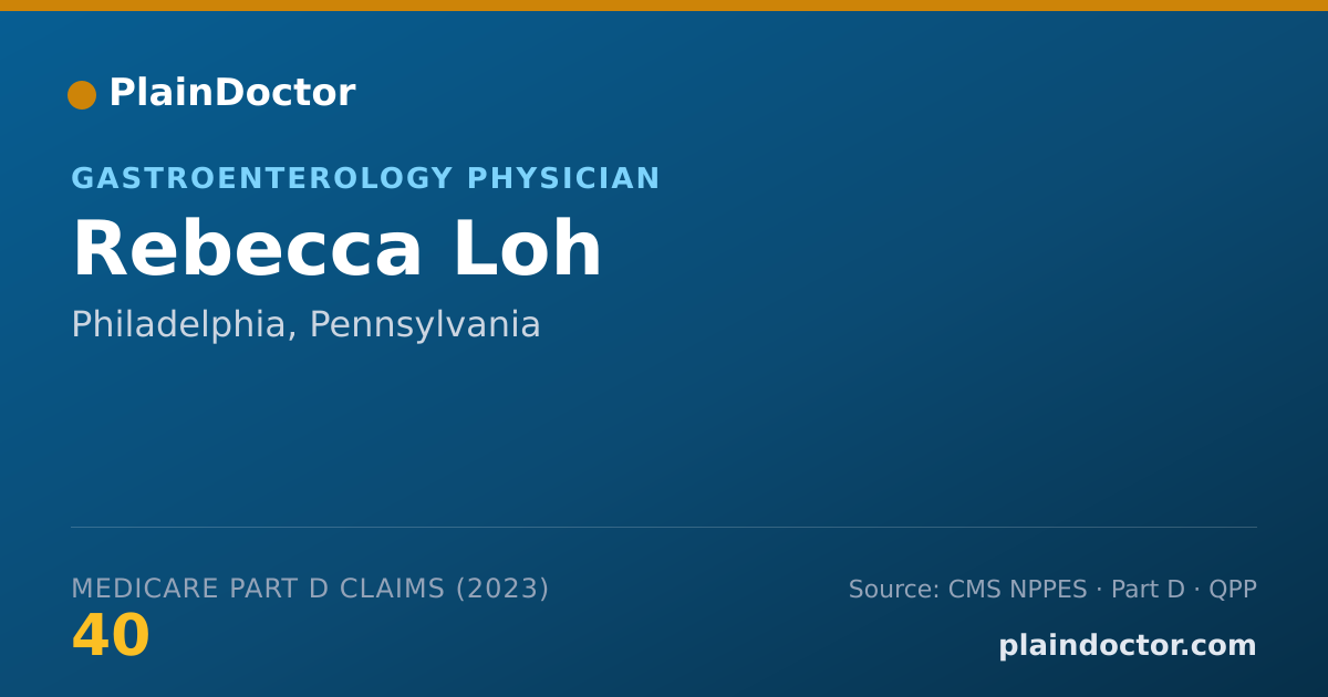 Shareable card for Rebecca Loh - Gastroenterology Physician, Philadelphia, PA