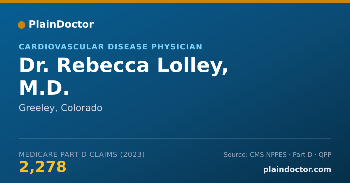 Shareable card for Rebecca Lolley, M.D. - Cardiovascular Disease Physician, Greeley, CO