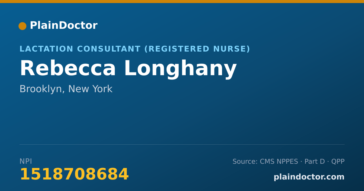 Shareable card for Rebecca Longhany - Lactation Consultant (Registered Nurse), Brooklyn, NY