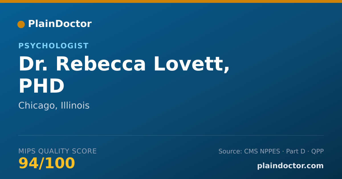 Shareable card for Rebecca Lovett, PHD - Psychologist, Chicago, IL