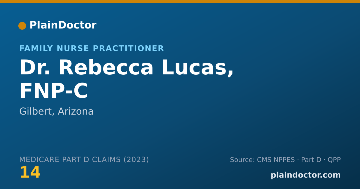 Shareable card for Rebecca Lucas, FNP-C - Family Nurse Practitioner, Gilbert, AZ