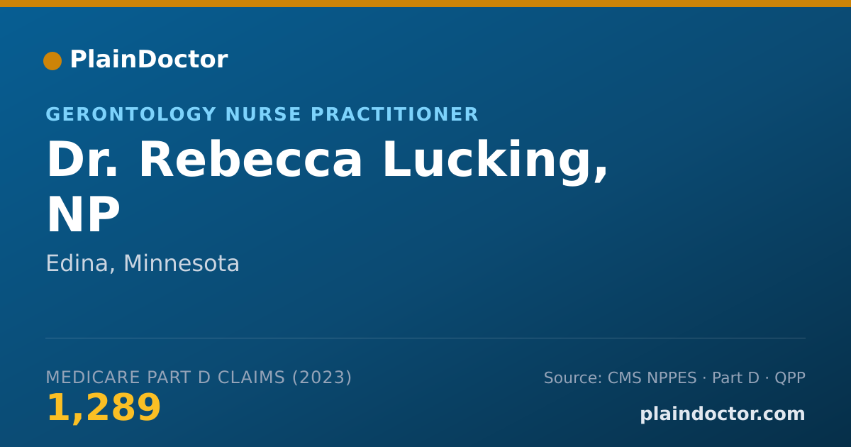 Shareable card for Rebecca Lucking, NP - Gerontology Nurse Practitioner, Edina, MN