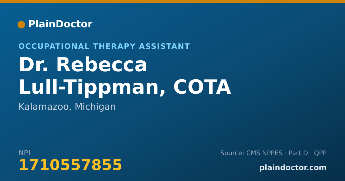 Shareable card for Rebecca Lull-Tippman, COTA - Occupational Therapy Assistant, Kalamazoo, MI