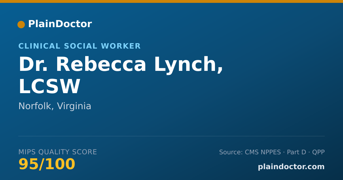 Shareable card for Rebecca Lynch, LCSW - Clinical Social Worker, Norfolk, VA