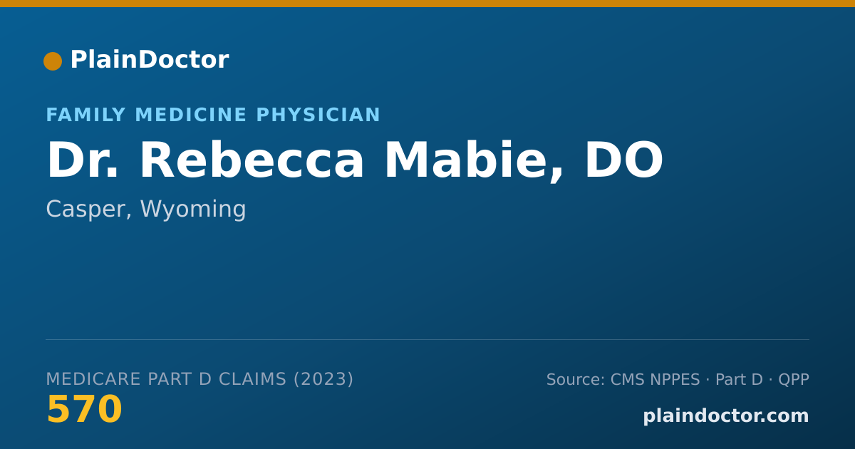 Shareable card for Rebecca Mabie, DO - Family Medicine Physician, Casper, WY