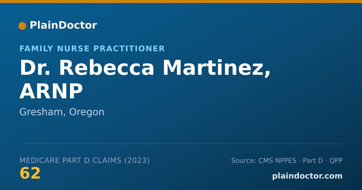 Shareable card for Rebecca Martinez, ARNP - Family Nurse Practitioner, Gresham, OR