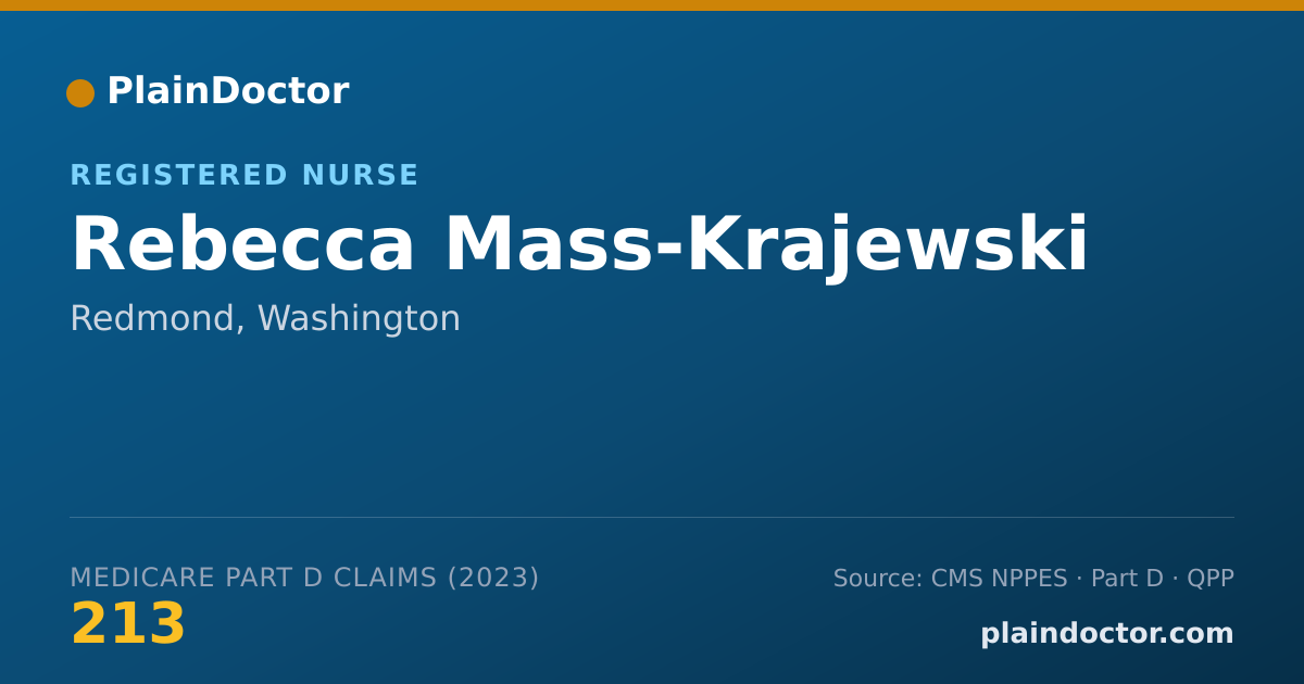 Shareable card for Rebecca Mass-Krajewski - Registered Nurse, Redmond, WA