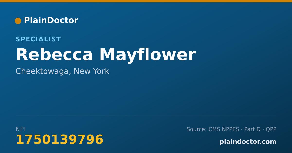 Shareable card for Rebecca Mayflower - Specialist, Cheektowaga, NY