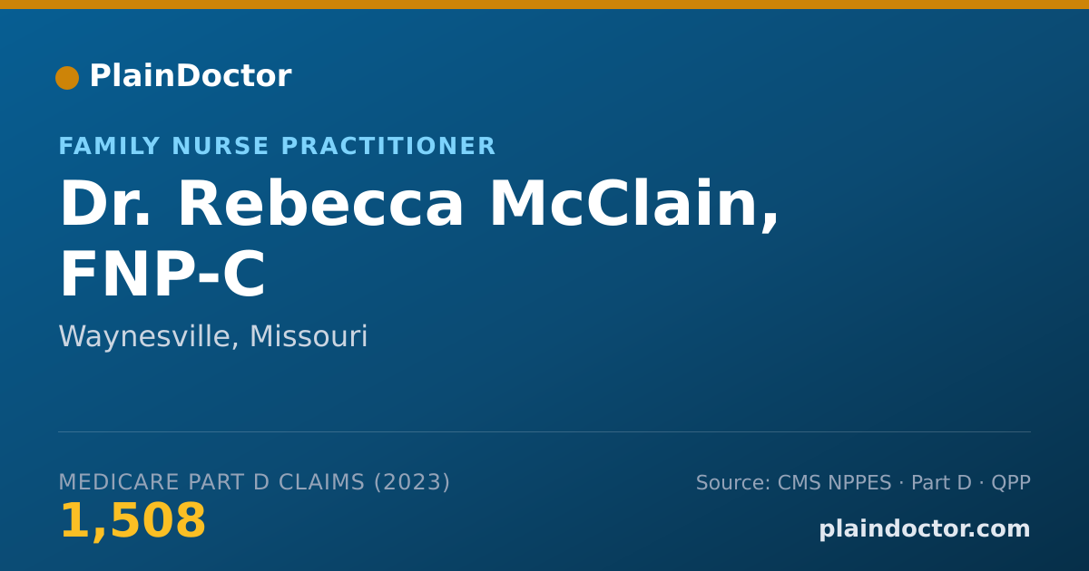 Shareable card for Rebecca McClain, FNP-C - Family Nurse Practitioner, Waynesville, MO