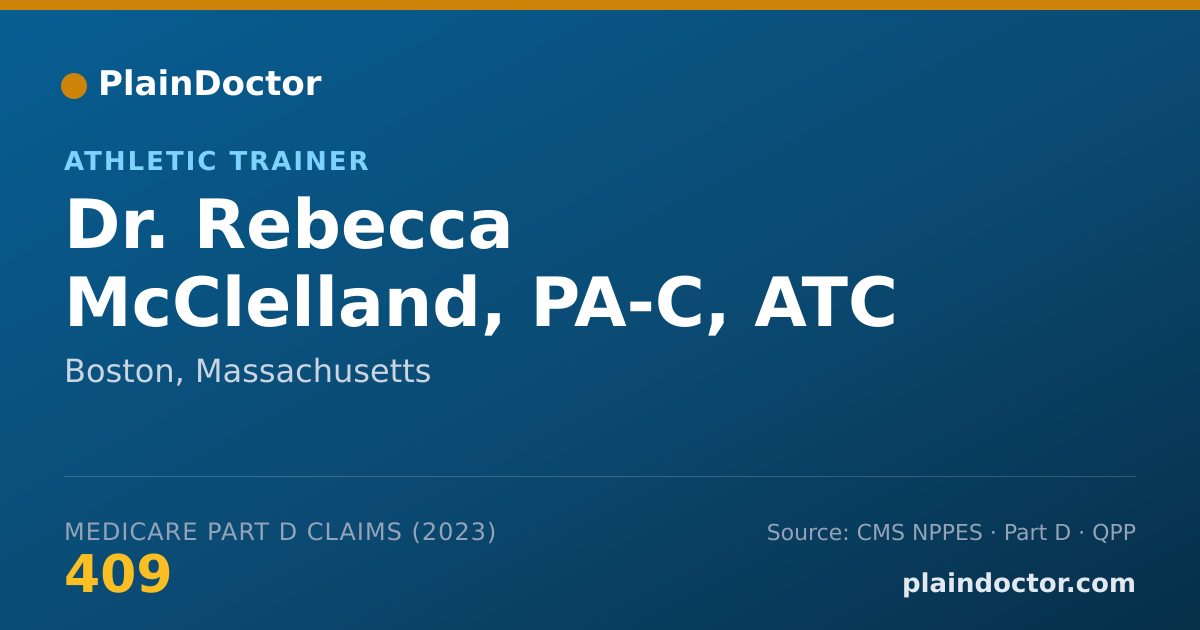 Shareable card for Rebecca McClelland, PA-C, ATC - Athletic Trainer, Boston, MA