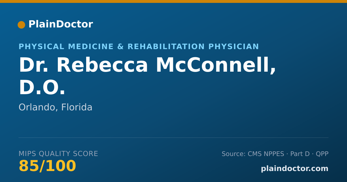 Shareable card for Rebecca McConnell, D.O. - Physical Medicine & Rehabilitation Physician, Orlando, FL