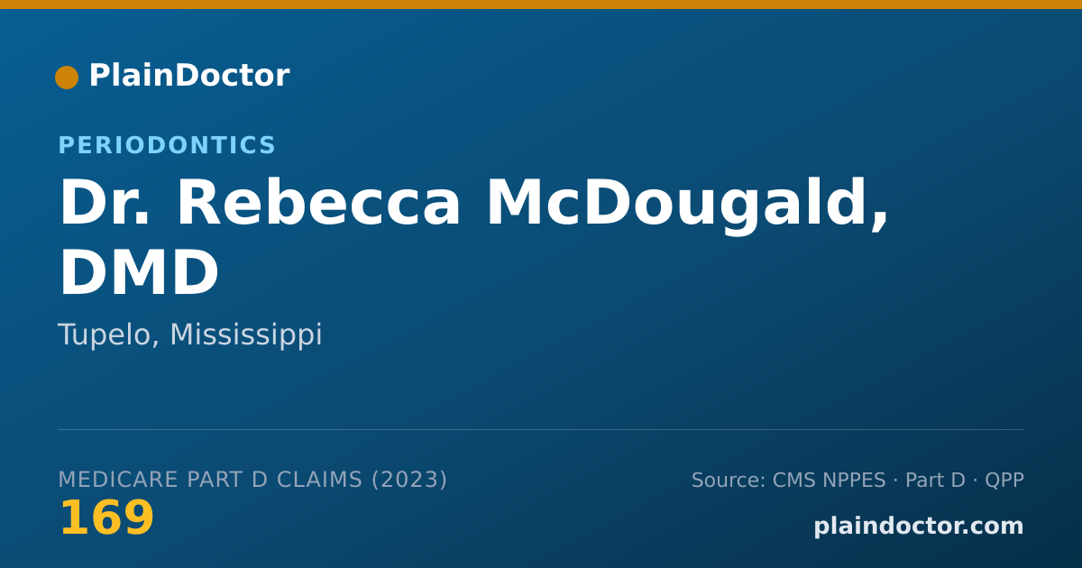 Shareable card for Rebecca McDougald, DMD - Periodontics, Tupelo, MS