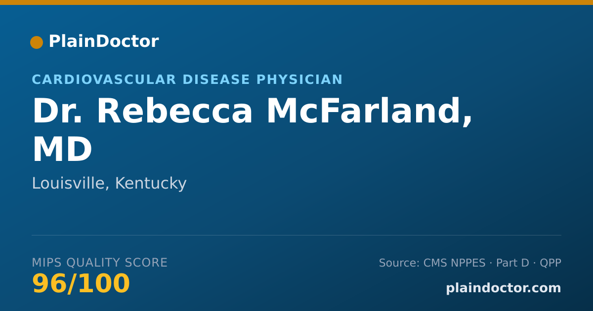 Shareable card for Rebecca McFarland, MD - Cardiovascular Disease Physician, Louisville, KY