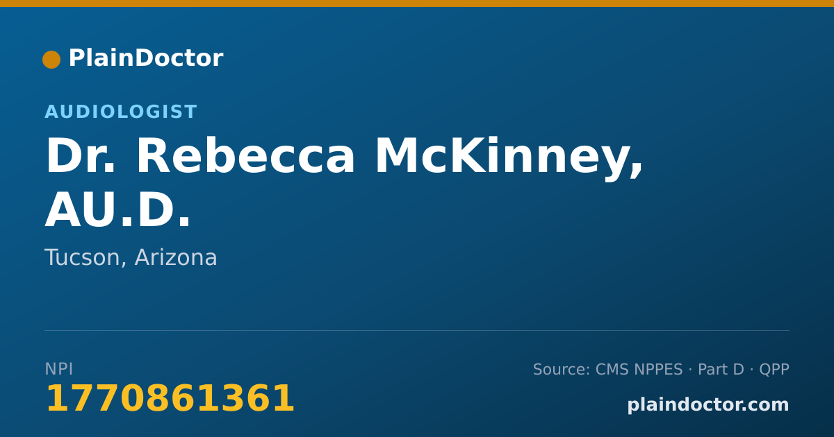 Shareable card for Rebecca McKinney, AU.D. - Audiologist, Tucson, AZ